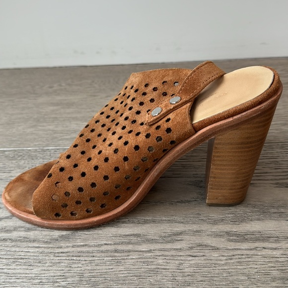 Rag & Bone Wyatt Perforated Suede Sandal, Tan - Picture 7 of 11